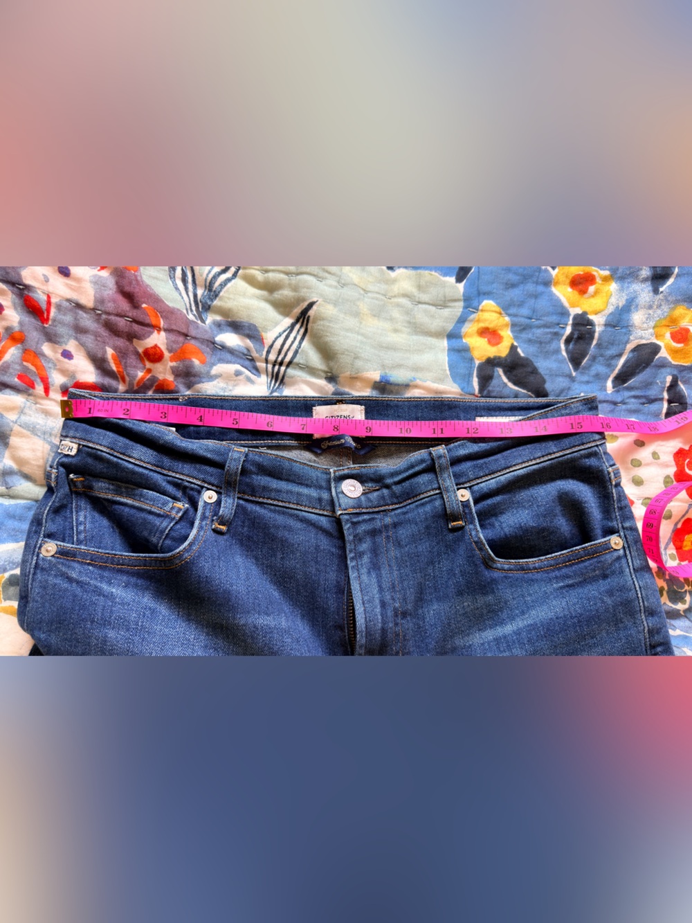 Citizens Of Humanity Dark Blue Straight-Leg Jeans - Picture 4 of 15